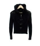 メイソングレイ MAYSON GREY ニットパーカー ジャケット ミドル丈 2 黒 ブラック /SM2