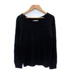 ヒューマンウーマン HUMAN WOMAN ニット セーター 長袖 カシミヤ混 M 紺 ネイビー /SM19