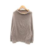 スローブ イエナ SLOBE IENA ニット カットソー 長袖 オフネック 無地 ベージュ /SY2