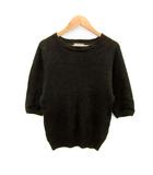 マーガレットハウエル MARGARET HOWELL サマーニット カットソー 五分袖 ラウンドネック 無地 リネン 麻 2 カーキ /SY7