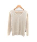 イエナ IENA ニット カットソー 長袖 Vネック 無地 ラメ ベージュ /SY11