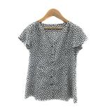 イエナ IENA シャツ ブラウス 半袖 Vネック 花柄 マルチカラー 白 ホワイト /YS26