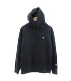 チャンピオン CHAMPION パーカー プルオーバー ミドル丈 無地 ワンポイントロゴ刺繡 L 紺 ネイビー /YS32