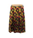 シェリー cherie フレアスカート ロング丈 花柄 マルチカラー 1 黒 ブラック /SY17