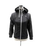 スポーツウエア ジャケット パーカー ミドル丈 S 黒 ブラック オフホワイト /HO32