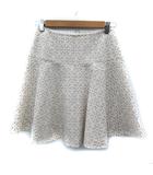 エフデ ef-de フレアスカート ミニ丈 アイレットレース 9 白 ホワイト ライトピンク /SM28