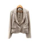 プチプードル Petit Poudre ジャケット ミドル丈 ストライプ柄 シングルボタン 9 ベージュ /SY47