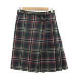 ヒューマンウーマン HUMAN WOMAN ラップスカート プリーツスカート ミモレ丈 チェック柄 1 マルチカラー 紺 ネイビー /YS6