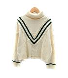 マウジー MOUSSY ニット セーター 長袖 タートルネック F オフホワイト /SY37
