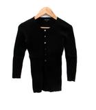 ブラック バイ マウジー BLACK by moussy ニット カットソー 七分袖 ヘンリーネック リブ 1 黒 ブラック /SM12