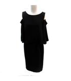 ピンキー&ダイアン ピンダイ PINKY&DIANNE ワンピース ミモレ丈 五分袖 オープンショルダー 36 S 黒 ブラック /SM1