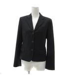 ラルフローレン RALPH LAUREN テーラードジャケット ミドル丈 シングルボタン 総裏地 無地 9 黒 ブラック /YS1
