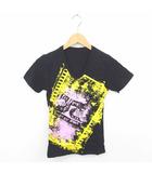 ロエン Roen 箱付き トーマス コラボ Tシャツ カットソー Vネック プリント 綿 コットン 半袖 XS 黒 ブラック /TT12