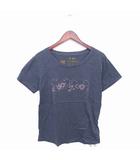 ルーカ RVCA Tシャツ カットソー 丸首 総柄 半袖 XS チャコールグレー /TT