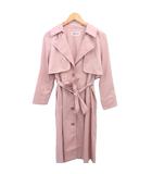 ミッシュマッシュ MISCH MASCH トレンチコート アウター ロング プリーツ ベルト 38 ピンク /TT