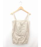 アーバンリサーチ URBAN RESEARCH ワンピース キャミワンピ ひざ丈 前開き 綿 コットン ノースリーブ F 薄茶 ベージュ /TT5