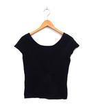 ラルフローレン RALPH LAUREN 国内正規品 ラウンドネック カットソー クロップド コットン 綿 無地 半袖 L 黒 ブラック /NT5