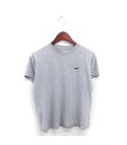 ナイキ NIKE ナイキ Tシャツ カットソー モックネック ロゴ刺繡 半袖 グレー /TT