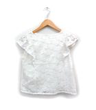 エフデ ef-de レース ブラウス フリル付き ノースリーブ 7 オフホワイト 白 /FT20