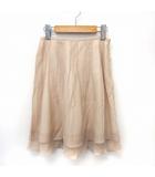 エフデ ef-de スカート フレア 膝丈 サイドジップ シンプル 7 ベージュ /ST29