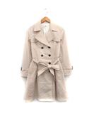 エフデ ef-de トレンチコート ダブル リボン ロング コットン 7 ベージュ /KT6
