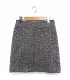 エフデ ef-de スカート 台形 ミニ アンゴラ混 ウール 9 ブラック 黒 /FT34