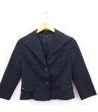 テーラードジャケット アウター 無地 シンプル 長袖 コットン 綿 3 ブラック 黒 /MT37