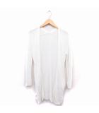 ビス ViS ニット トッパー カーディガン 長袖 かぎ針編み M アイボリー 白 /HT32