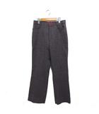  ウェルビーイング wellbeing ツイード ストレート パンツ フルレングス ウール 4 チャコール /FT17