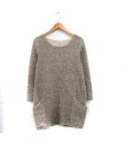 シップス SHIPS ワンピース 長袖 ミニ バックボタン シンプル ベージュ /KT7