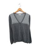 ボルゴ トレビゾ Borgo Treviso ニット カーディガン 長袖 Vネック ウール シンプル グレー 灰 /KT32