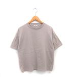  ウィムバイリドム WYM LIDOM Tシャツ カットソー モックネック 綿 コットン 半袖 M ベージュ 茶 /TT