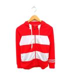  ダンスキン DANSKIN パーカー ジップアップ スポーツウェア ボーダー 薄手 長袖 M オレンジ /TT