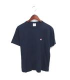 チャンピオン CHAMPION Tシャツ カットソー ロゴ刺繡 モックネック 半袖 M ネイビー 紺 /TT