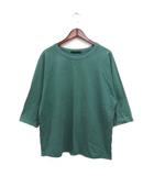ニコアンド Niko and.. 7分袖 Tシャツ カットソー 丸首 無地 コットン 綿 3 グリーン 緑 /FT41