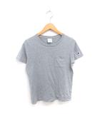 チャンピオン CHAMPION Tシャツ カットソー 丸首 ロゴ刺繡 綿 コットン 半袖 M グレー /TT
