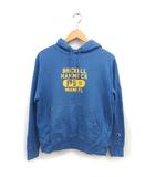 チャンピオン CHAMPION パーカー フーディ スウェット プリント リブ コットン混 長袖 M 青 ブルー /NT29