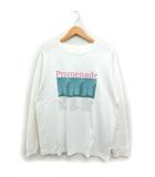 イエナ IENA プリント Tシャツ 長袖 丸首 コットン 綿 ロンT オフホワイト 白 /FT31