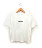 イエナ IENA クルーネック カットソー Tシャツ プリント 英字 コットン 綿 透け感 五分袖 オフホワイト /NT13