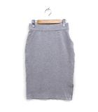 ダブルスタンダードクロージング ダブスタ DOUBLE STANDARD CLOTHING タイトスカート ひざ丈 スリット スウェット 無地 コットン 綿 36 グレー 灰 /FT6