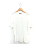 チュニック サマーニット シアー 透け感 リネン ドルマンスリーブ 五分袖 40 アイボリー /TT23