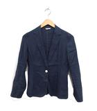 イエナ IENA リネン 麻 テーラードジャケット シングル 無地 36 ネイビー 紺 /FT47
