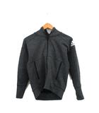アディダス adidas 国内正規品 ジップアップ パーカー フード コットン S グレー 灰 /KT11