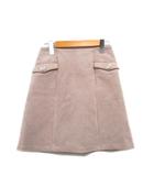 オリーブデオリーブ OLIVE des OLIVE 台形 スカート ミニ スエード調 シンプル F ベージュ /KT12