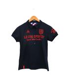 ルコックスポルティフ le coq sportif ゴルフウェア ポロシャツ 半袖 ロゴ M ネイビー 紺 /KT32