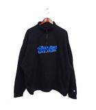 エレメント ELEMENT スウェット トレーナー ハイネック ハーフジップ ワッペン コットン 綿 XL ブラック 黒 /FT12