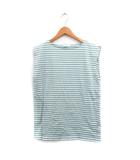 ジャーナルスタンダード JOURNAL STANDARD タグ付き カットソー Tシャツ 半袖 コットン ボーダー S ミントグリーン /KT6