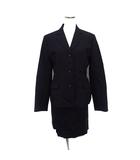 オリーブデオリーブ OLIVE des OLIVE スカートスーツ テーラードジャケット & 台形スカート ミニ 無地 ウール M ブラック 黒 /FT1