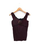 イエナ IENA タンクトップ シャーリング ボーダー コットン ネイビー 紺 /KT24