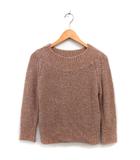 エフデ ef-de ラグランスリーブ ニット セーター ウール混 リブ クロップド ボートネック 長袖 9 茶 ブラウン /NT6